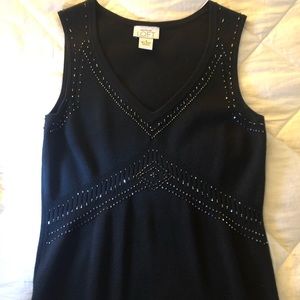 Anne Taylor Loft black sleeveless knit top